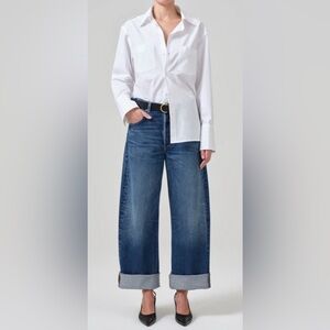 Citizens of Humanity Ayla Baggy Cuffed Crop Jeans in Claremont Size 28 NWT